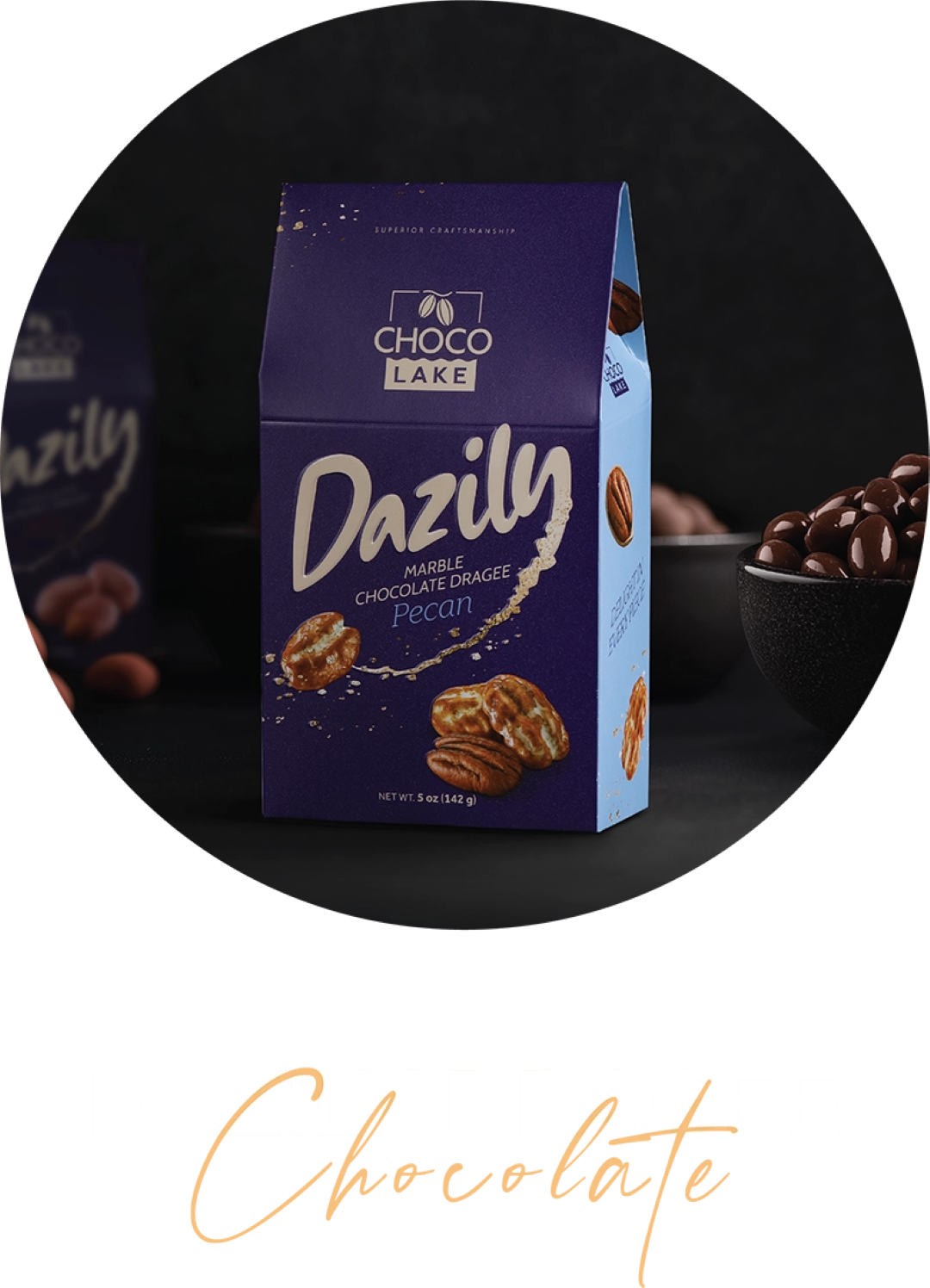 CHOCOLAKE DAZILY DARK CHOCOLATE PECAN 142G
